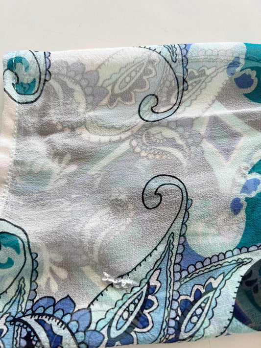 Vintage Paisley 100% Silk Sheer Top-Bust 42
