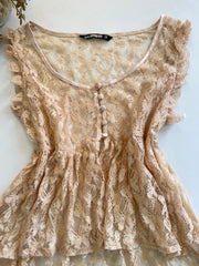 Sheer Lace Top-Bust 34