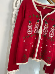 Embroidered Christmas Sweater-Bust 46