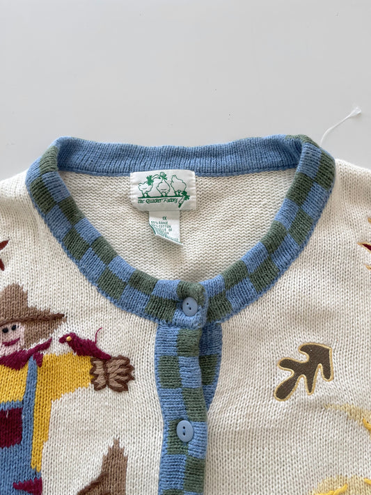 The Quacker Factory Christmas Embroidered Cardigan Sweater-Bust 52