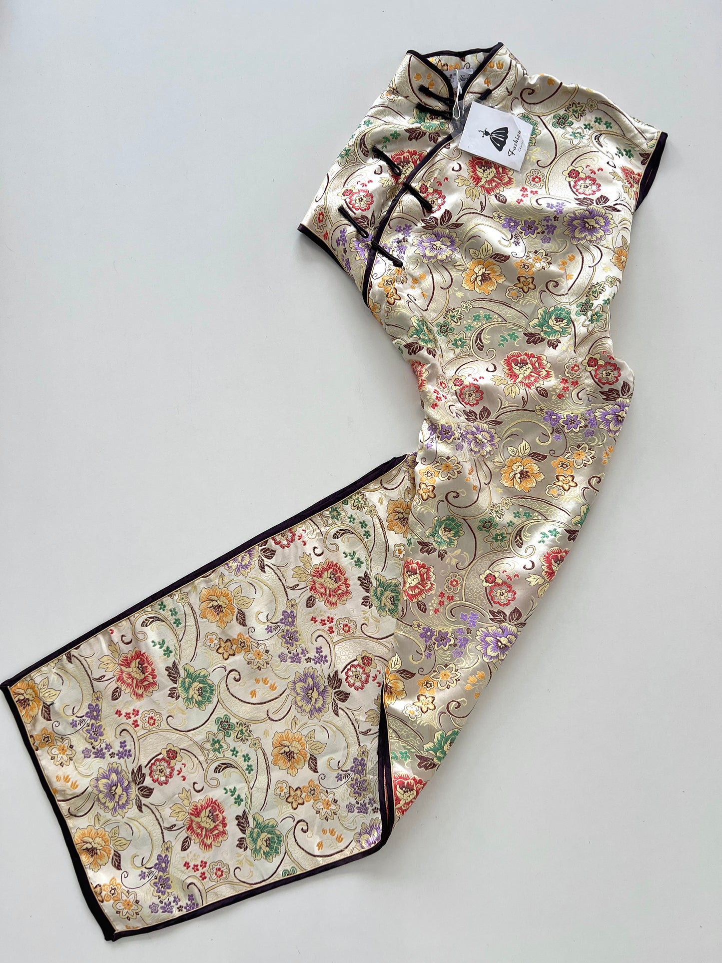 Classic Fashion Satin Jacquard Cheongsam-Bust 34