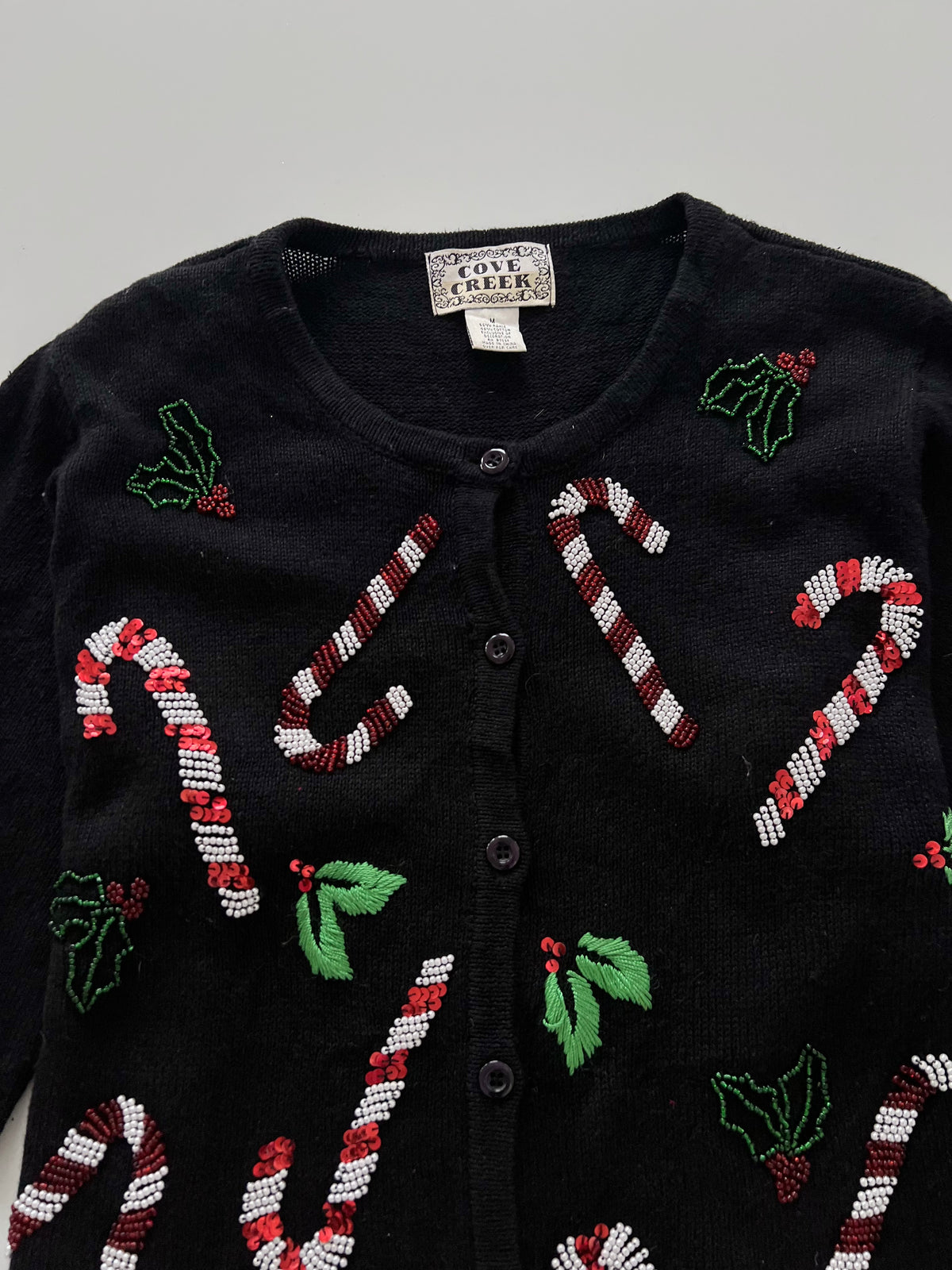 Cove Creek Embroidered Christmas Cardigan Sweater-Bust 44