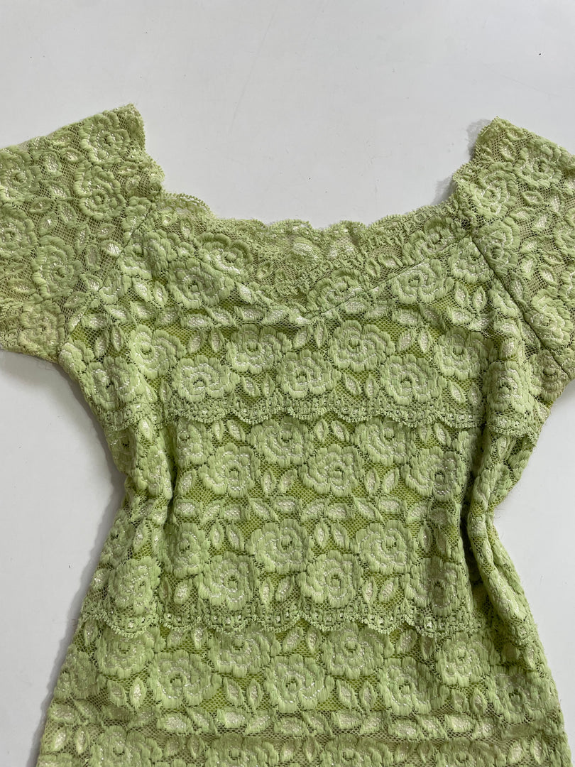 Green Lace Top-Bust 30 to 32