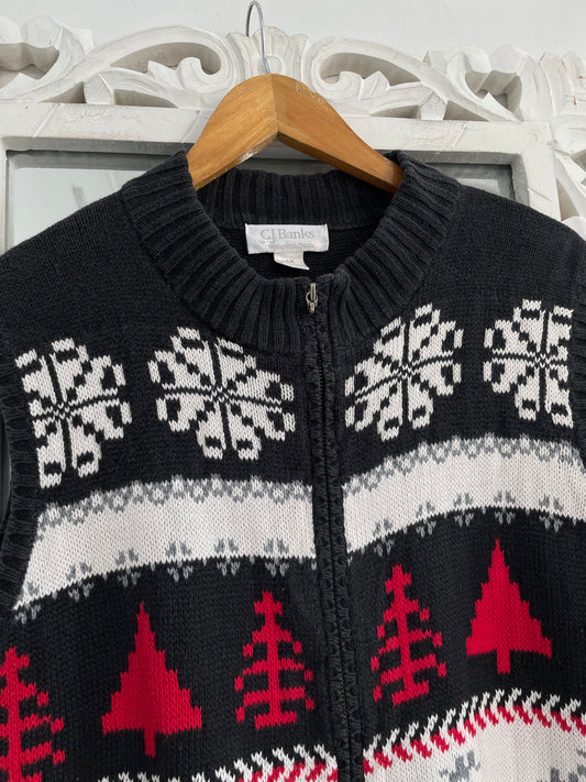 Christopher & Banks Christmas Sweater Vest-Bust 44