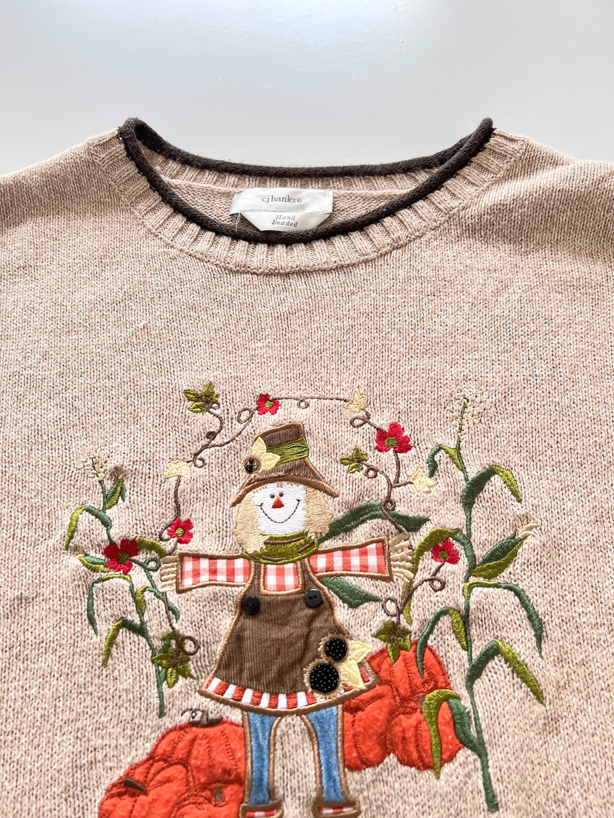 Cj Banks Embroidered Christmas Sweater-Bust 56