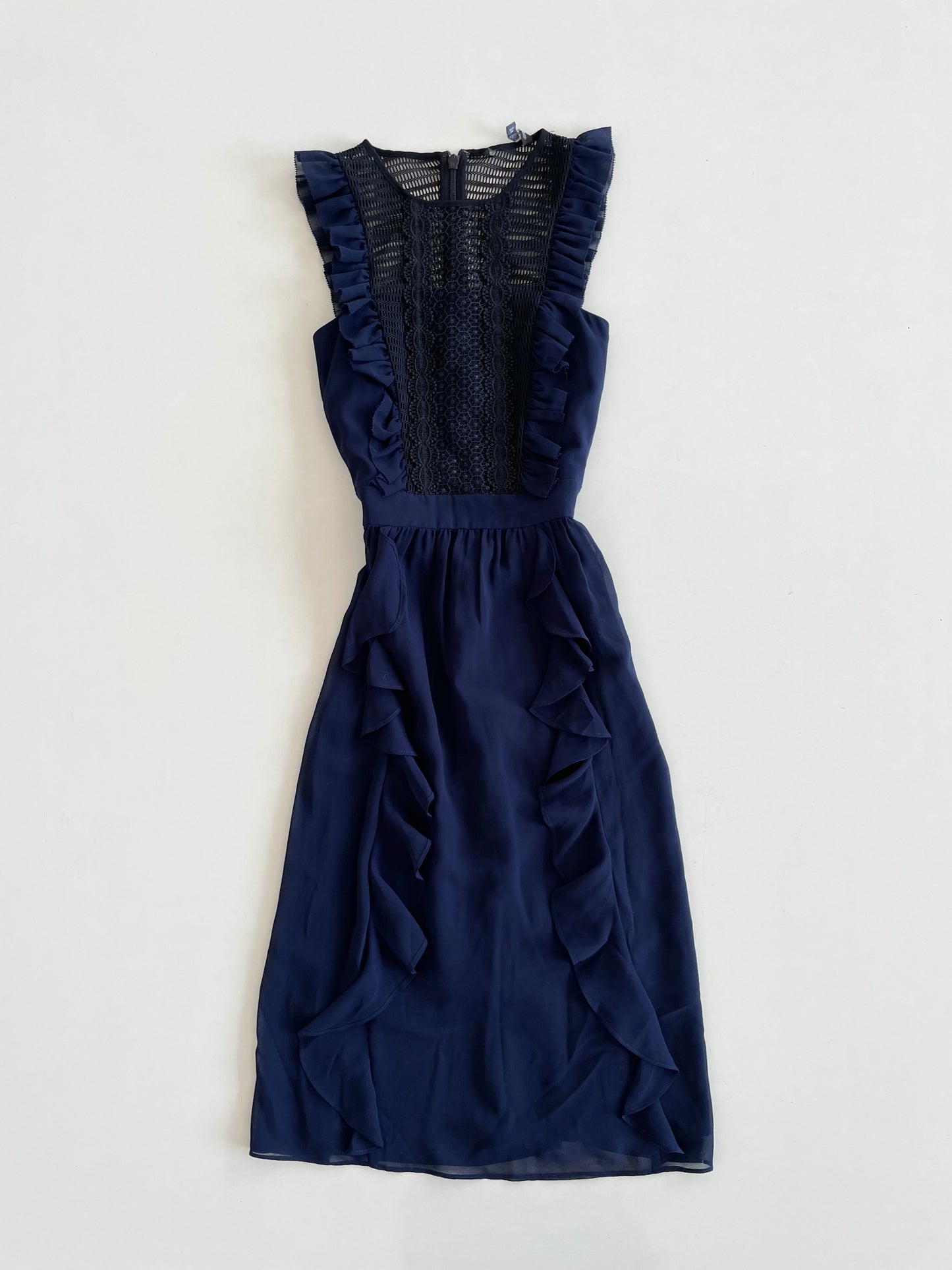 Vintage Ruffle Dress-Bust 32