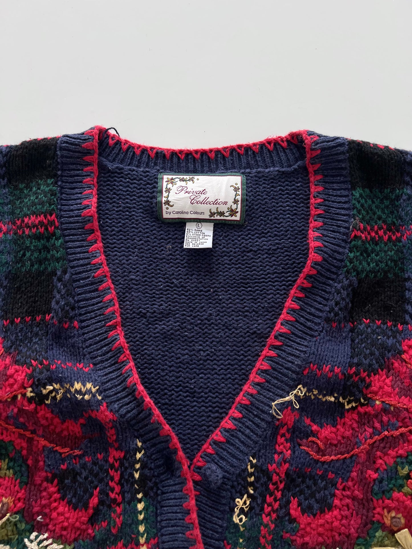 Private Collection Hand Embroidered Christmas Sweater-Bust 48