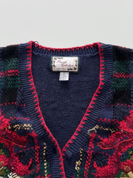 Private Collection Hand Embroidered Christmas Sweater-Bust 48