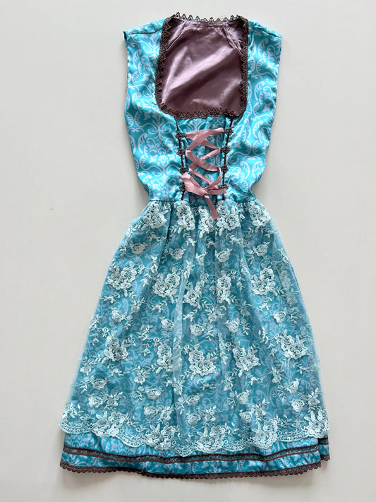 Vintage Satin & Lace Dress-Bust 46