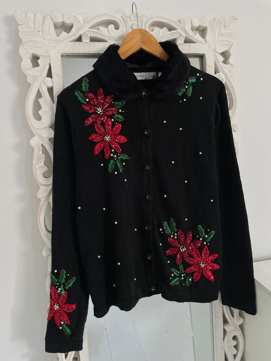 Victoria Jones Embroidered Vintage Sweater-Bust 42