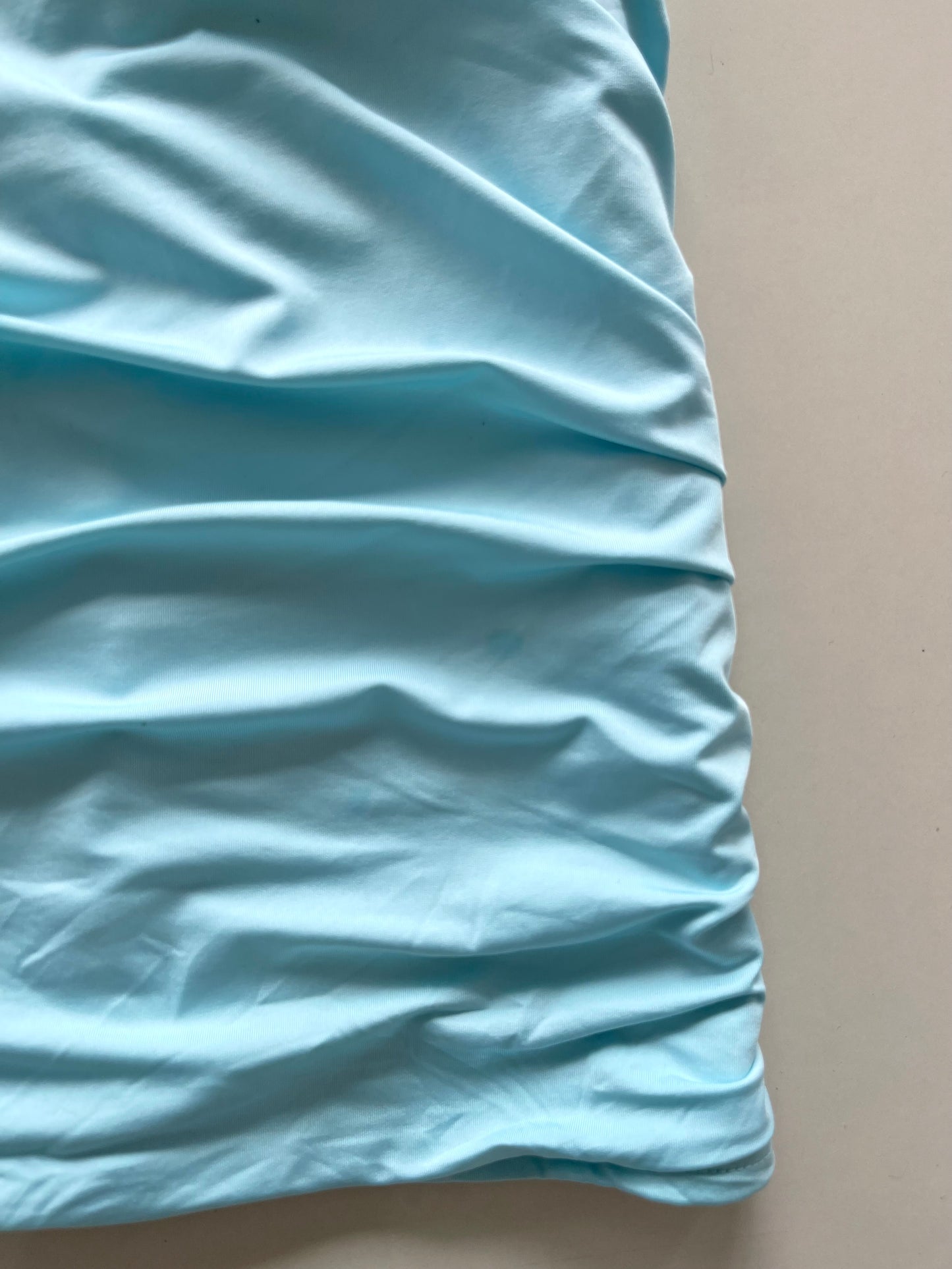 Baby Blue Ruched Dress-Bust 28 to 30