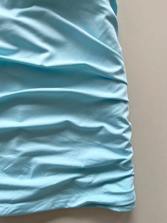 Baby Blue Ruched Dress-Bust 28 to 30