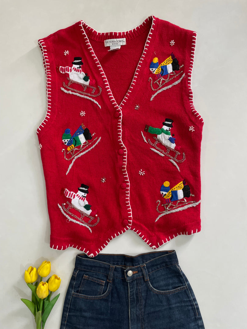 Victoria Jones Christmas Sweater Vest-Bust 46