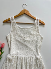 WHITE LACE DRESS - BUST 34