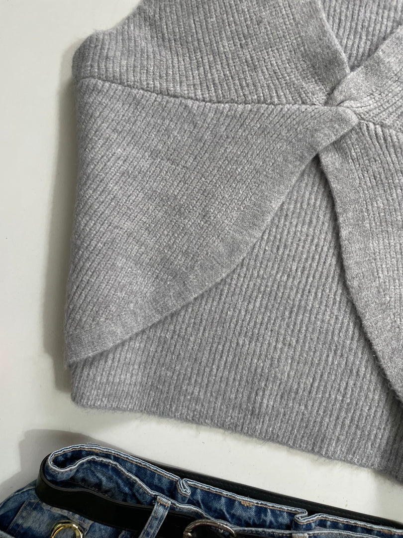 Grey Soft Sweater Vest - Bust 36 to 38