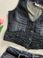 Load image into Gallery viewer, Authentie Philosophy Denim Waistcoat - Bust 38
