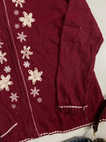 Load image into Gallery viewer, Croft&amp;Barrow Embroidered Zipper Christmas Sweater - Bust 42 to 44
