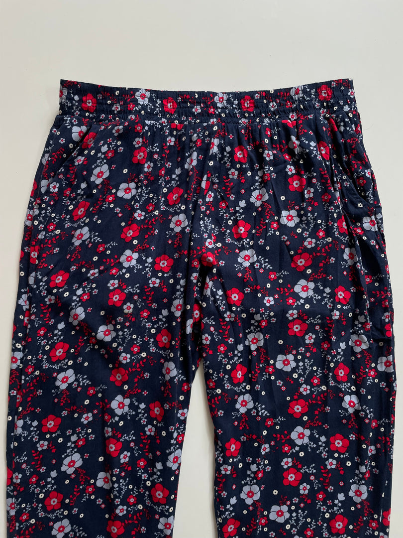 ELLE NOR FLORAL COTTON PANTS - WAIST 34 to 42