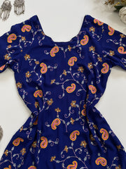 Paisley Embroidered Sheer Kurti-Bust 30