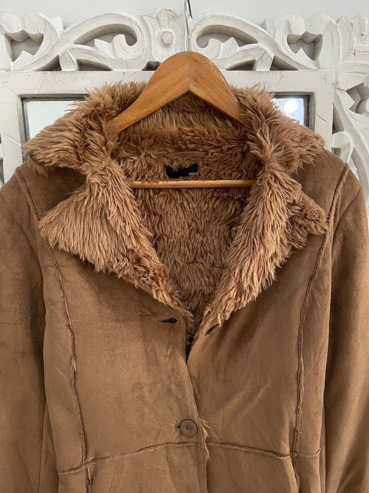 H&m Vintage Thick Sherpa Coat-Chest 36