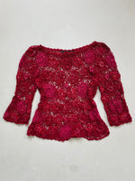 Load image into Gallery viewer, Sequin Crochet Top-Bust 34 to 36
