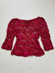 Sequin Crochet Top-Bust 34 to 36