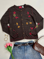 Load image into Gallery viewer, Holiday Lodge Embroidered Cardigan- Bust 42 to 46
