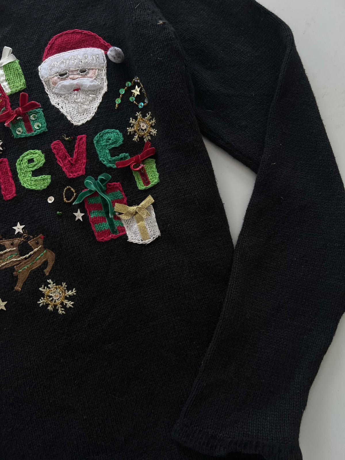 Tiara International Embroidered Christmas Sweater-Bust 44