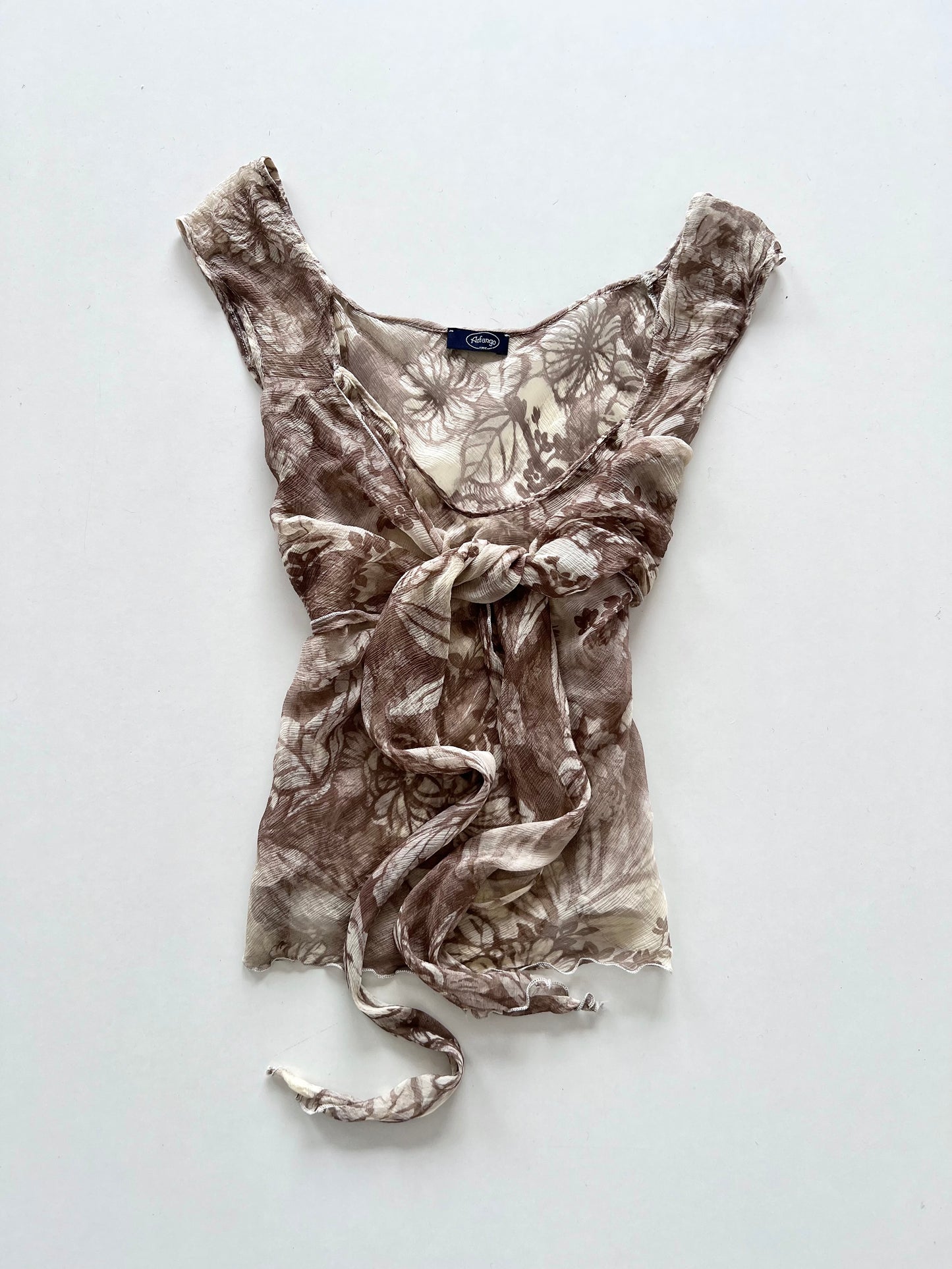 Arfango Pure Silk Sheer Top-Bust  32 to 34