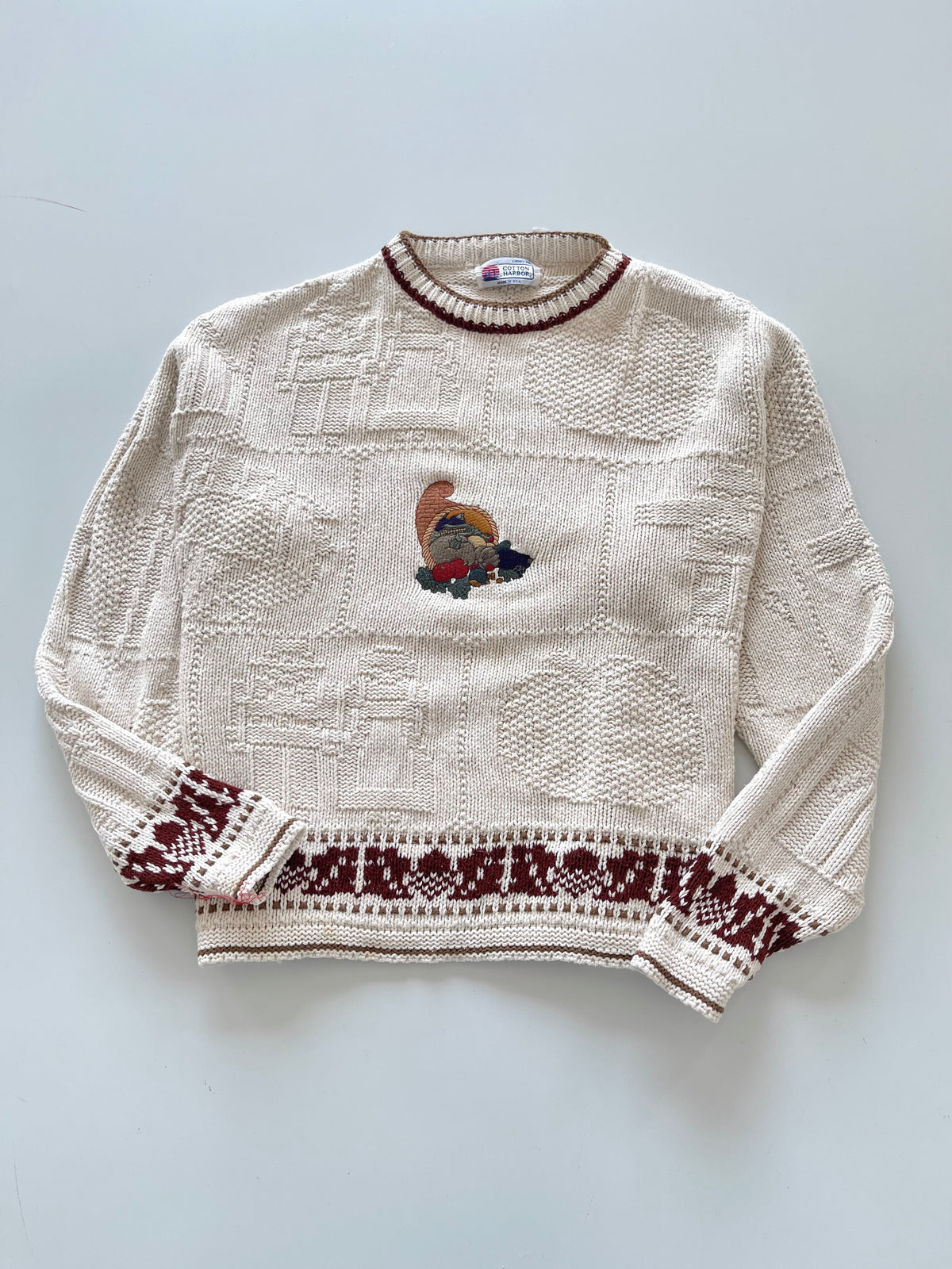 Cotton Harbor Embroidered Sweater-Bust 54