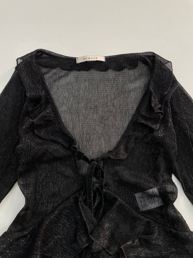 Sheer Ruffle Top-Bust 28 to 30