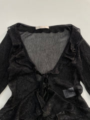 Sheer Ruffle Top-Bust 28 to 30