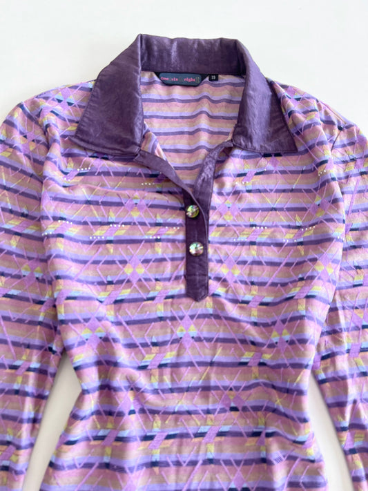 Purple Vintage Top-Bust 42 to 44