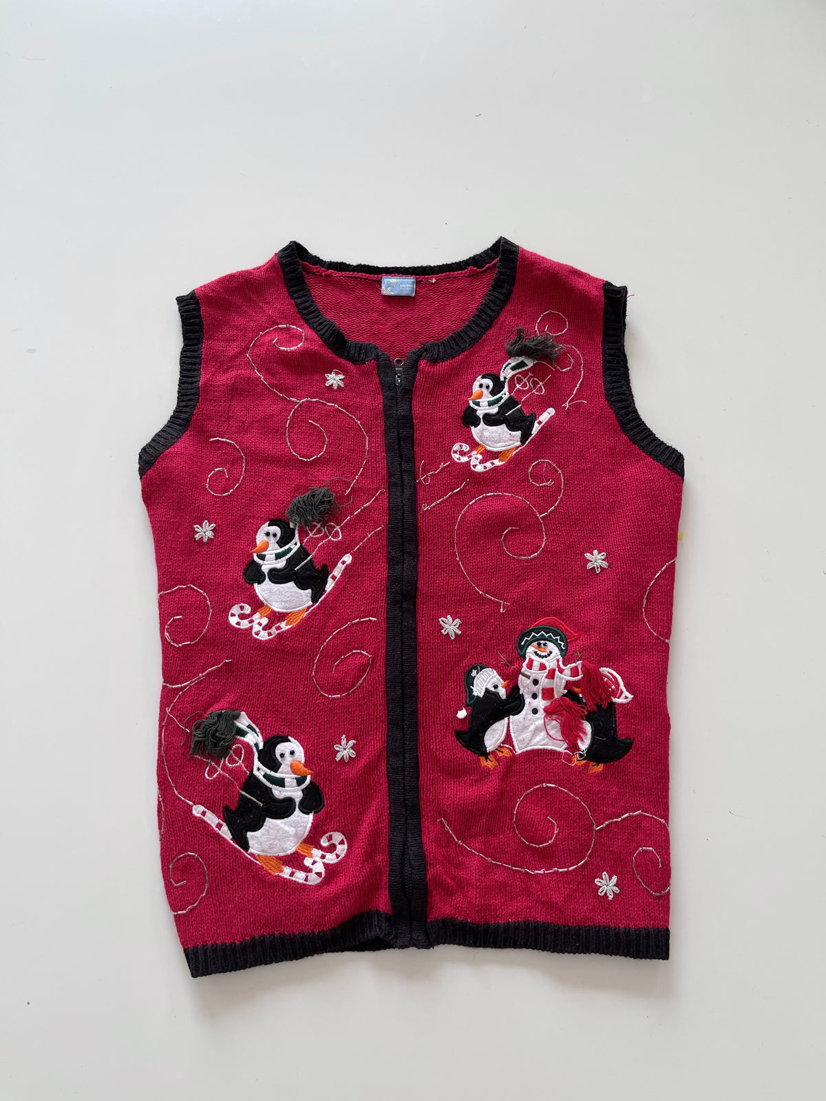 Holiday Editions Embroidered Christmas Vest Sweater-Bust 50