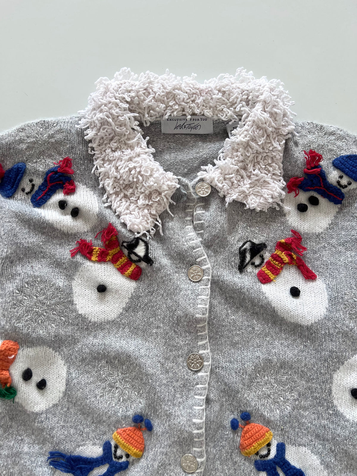 Exclusively For You Embroidered Christmas Cardigan Sweater-Bust 40