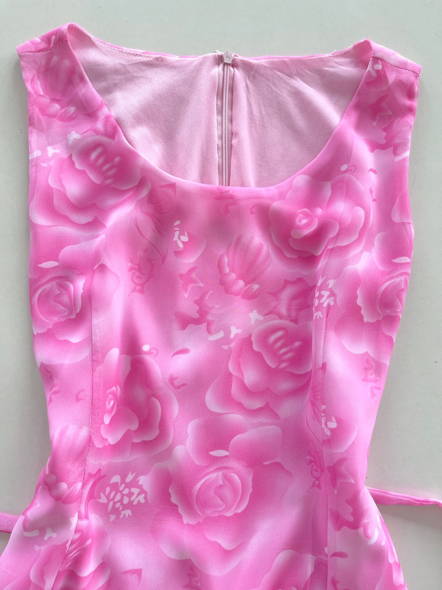 Pink Floral Vintage Dress-Bust 42