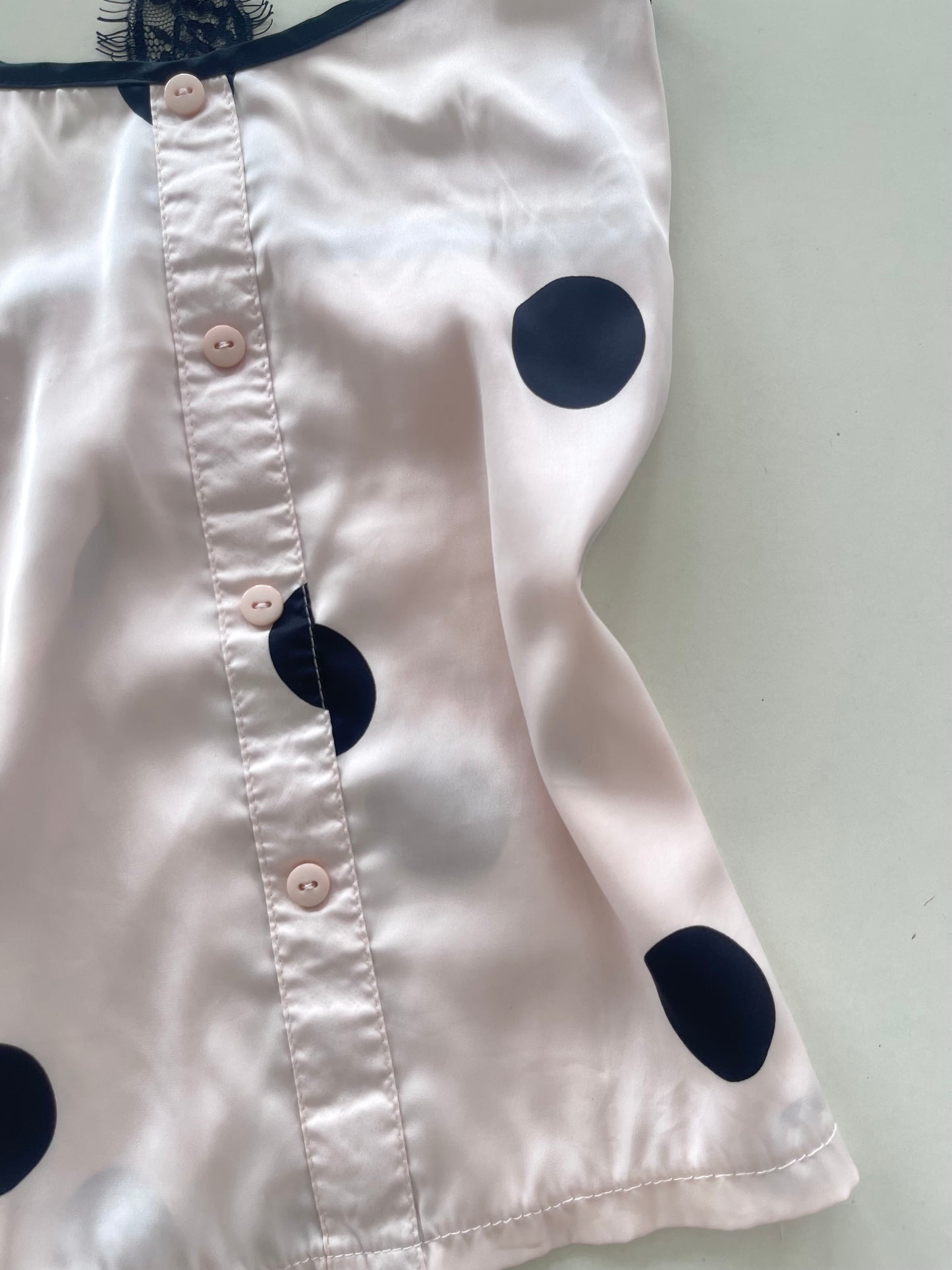 Asbb Polka Dot Satin Top-Bust 32 to 34