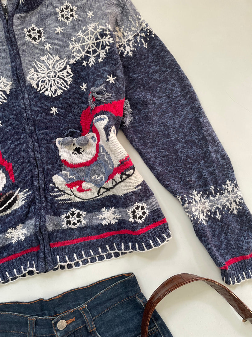 Heirloom Collectibles Embroidered Christmas Sweater-Bust 46