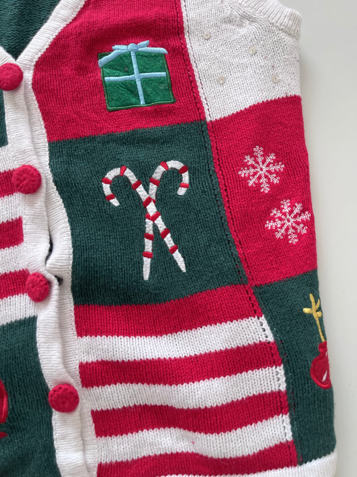 Holiday Editions Christmas Vest Sweater-Bust 42