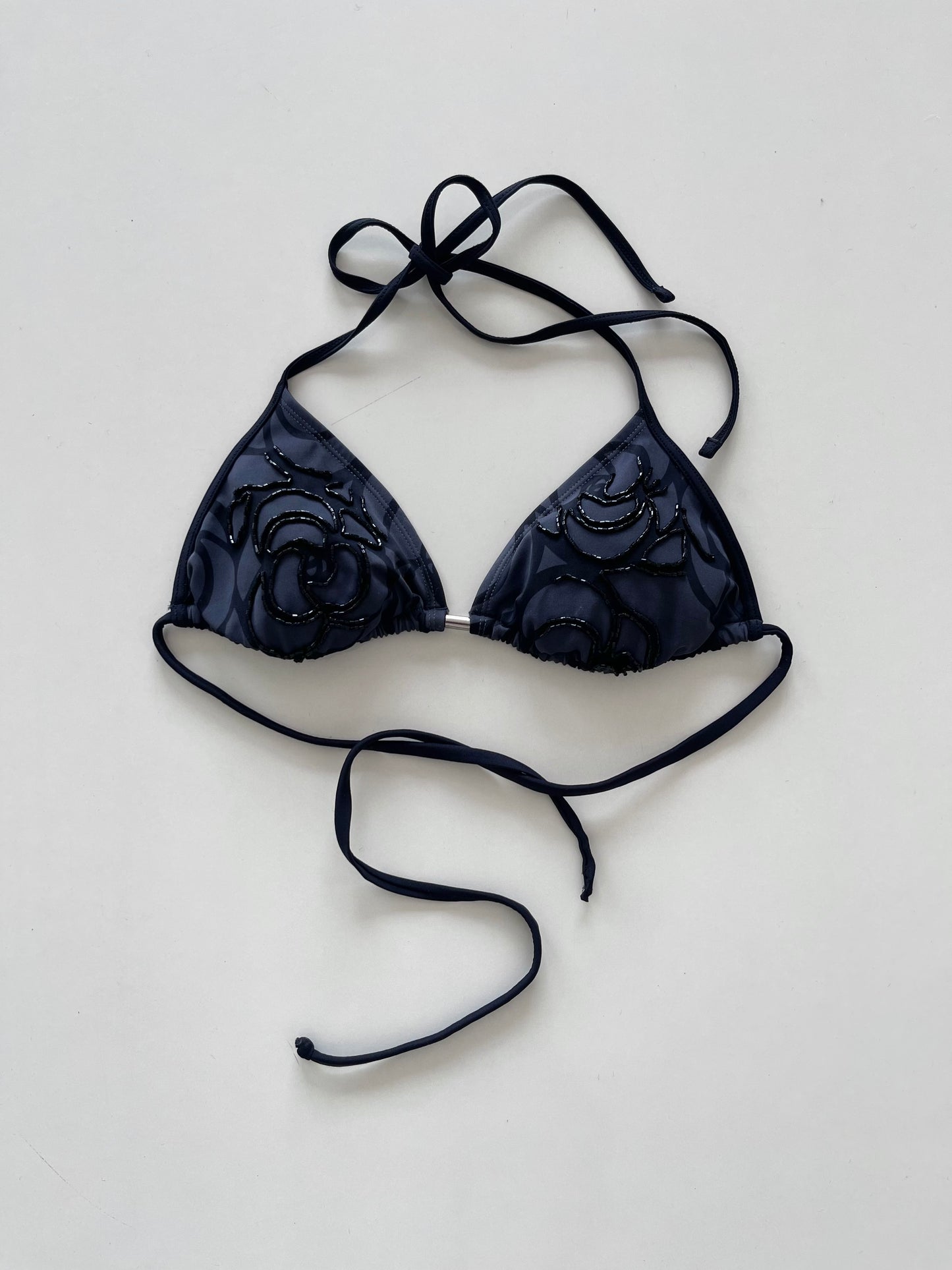 Embroidered Bikini Top-Bust 30 to 32