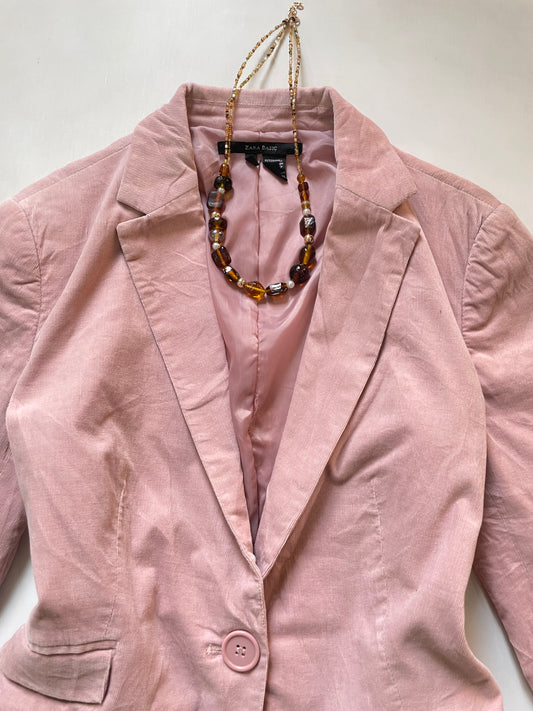 Zara Vintage Suede Blazer-Bust 36