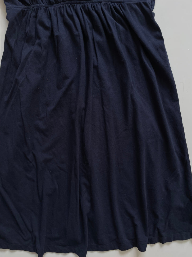 DEEP BLUE SURPLICE NECK DRESS - BUST 34 TO 36