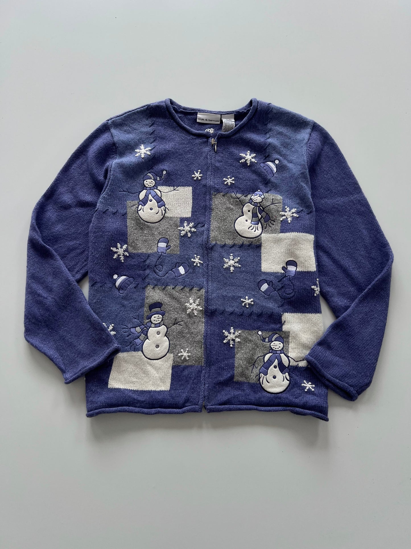 Croft&Barrow Christmas Zipper -Bust 44