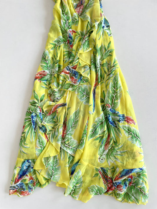 Lime Forest Sheer Dress-Bust 34