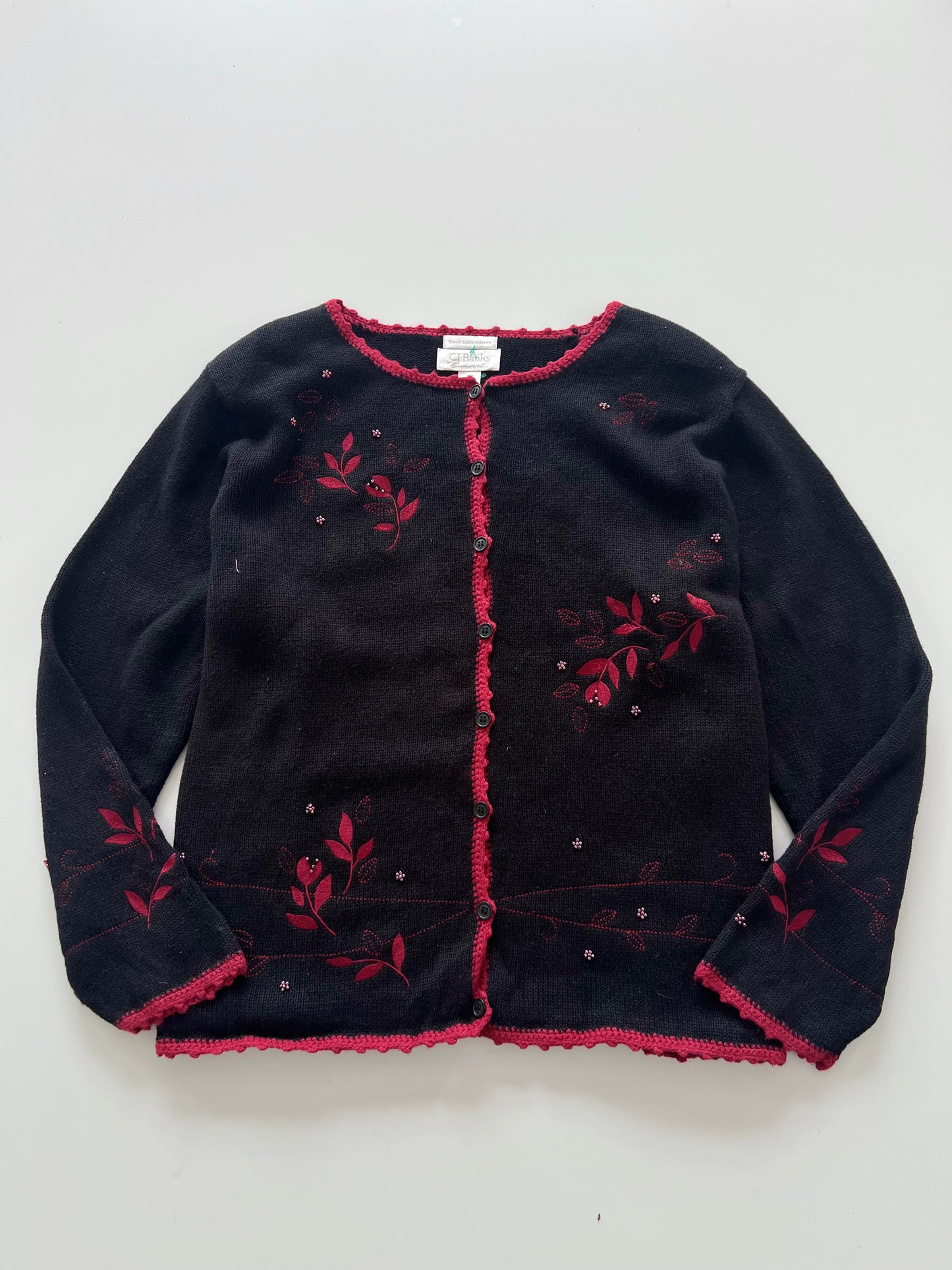 Cj Banks Embroidered Sweater-Bust 54