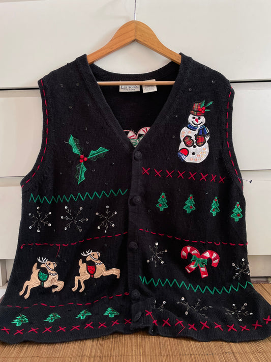 Embroidered Christmas Sweater-Bust 48