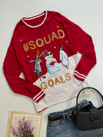 Load image into Gallery viewer, Squad Goals Christmas Sweater - Bust 38 to 42
