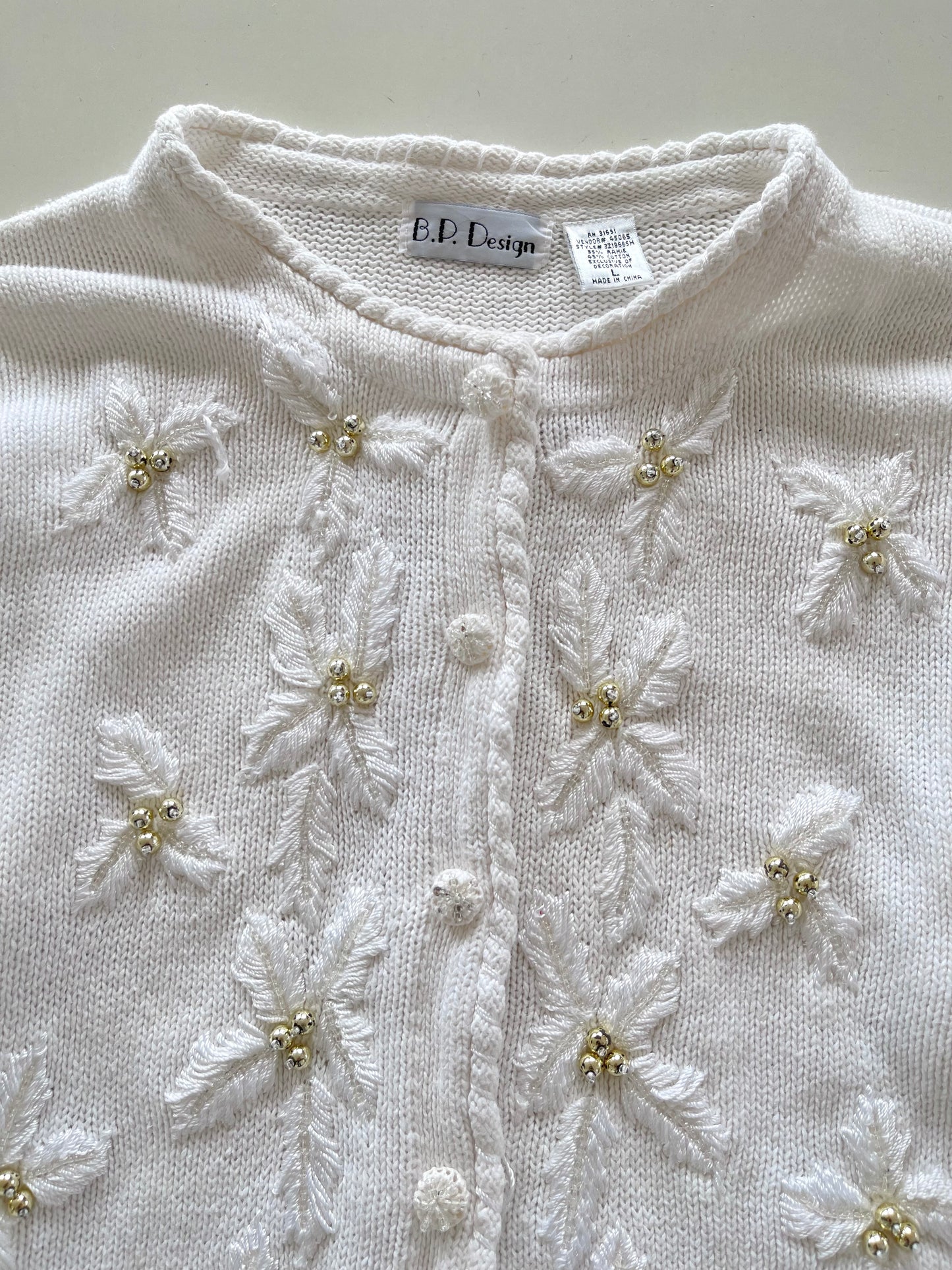 B.P.Design Embroidered Vintage Sweater-Bust 44