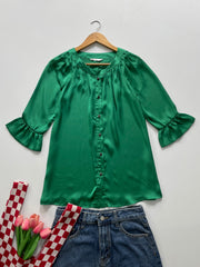 Colour satin shirt-bust 34