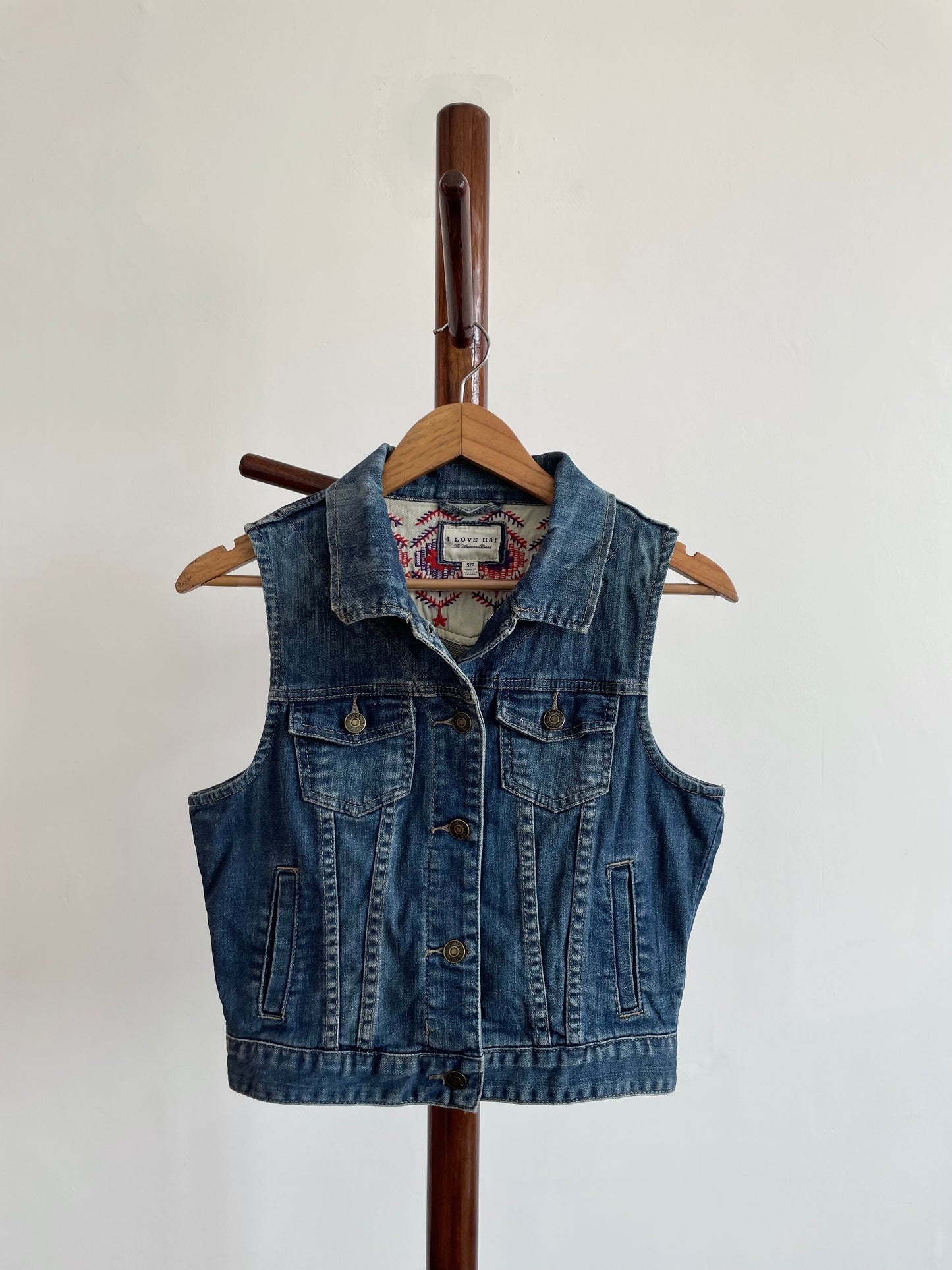 I Love H81 Denim Vest-Bust 34